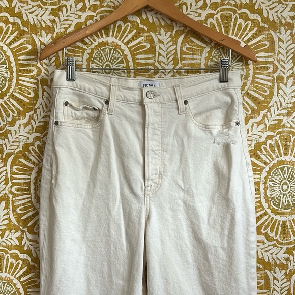 PISTOLA Cassie Super High Rise Straight Crop Jeans in Sand Vintage size 31 - Picture 9 of 16